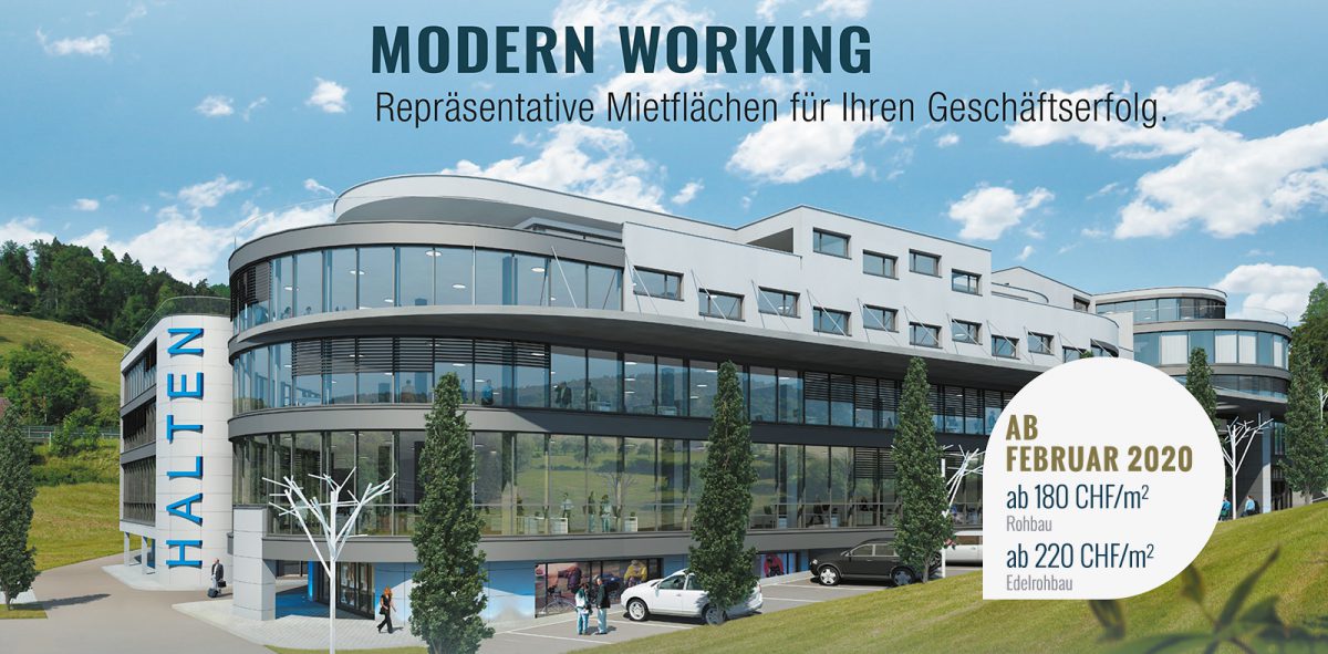Halten geschaeftshaus pfaeffikon sz Büro mieftlächen